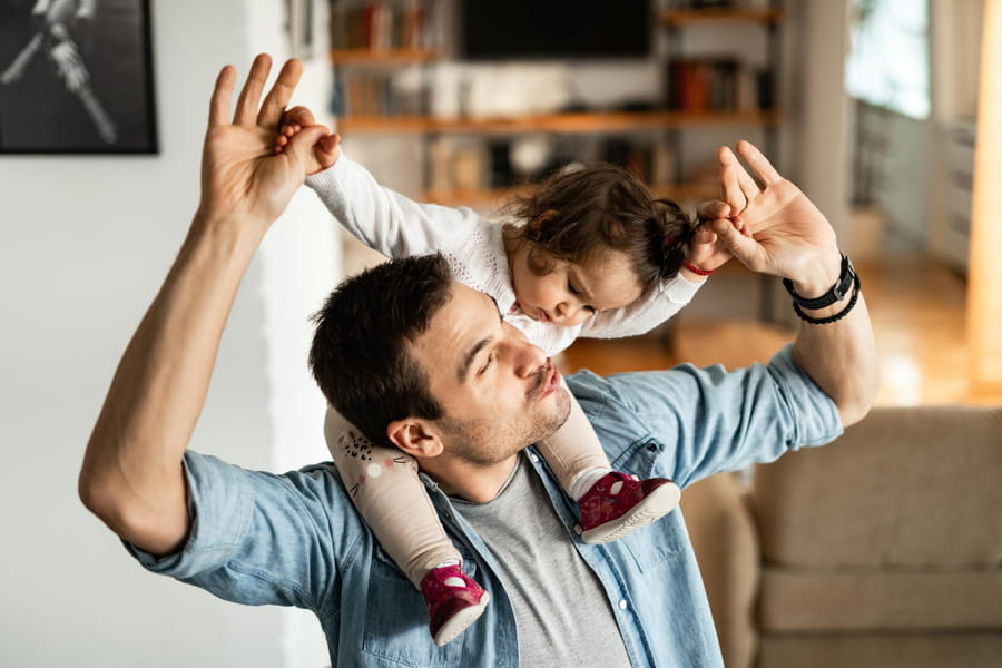 Dad and kid