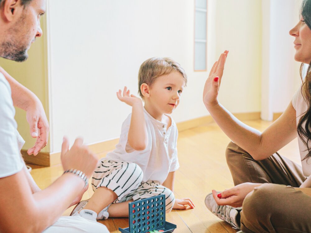 Family high five