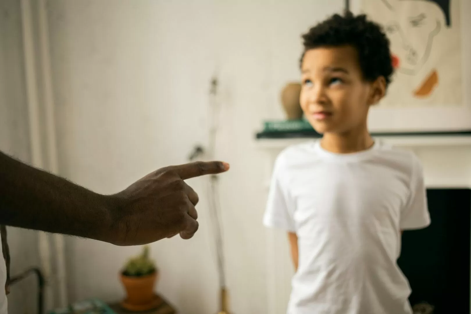 Child being pointed at