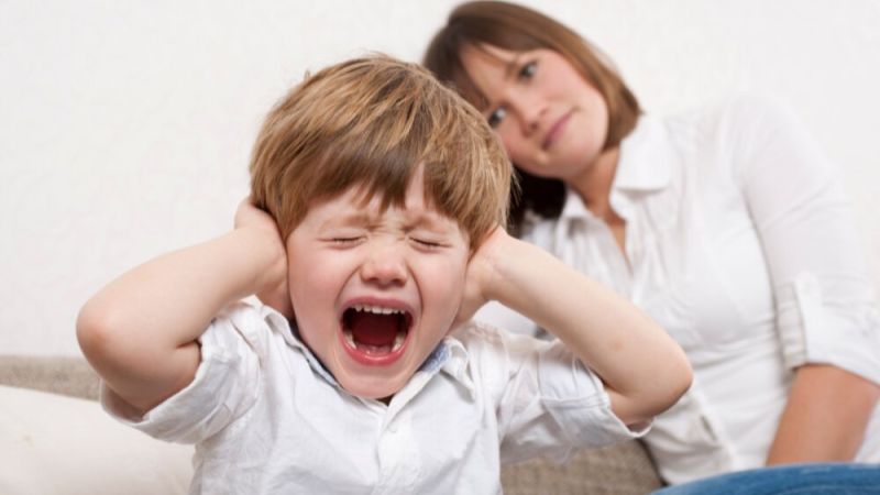 Child throwing tantrum