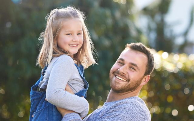 Dad with young daughter