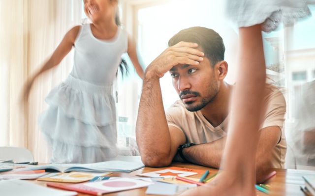 Stressed dad
