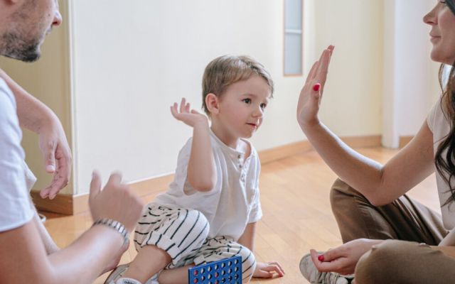 Family high five