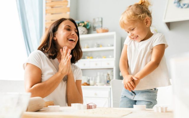 Happy mum
