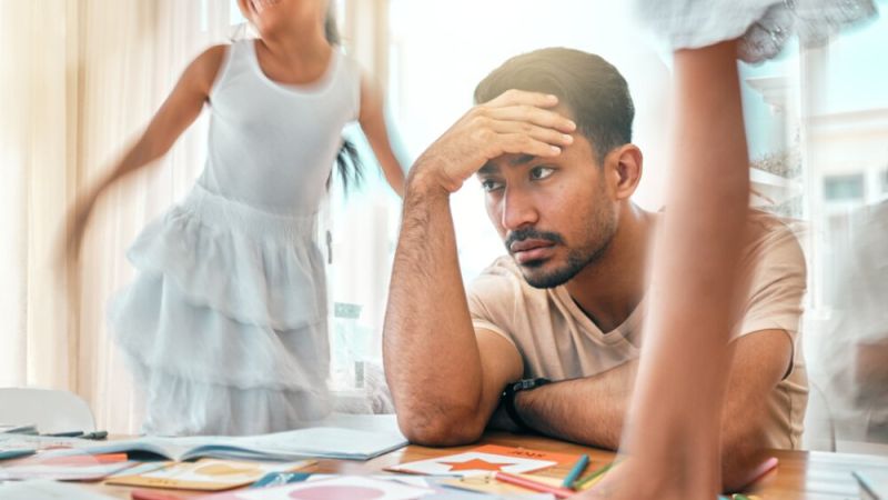 Stressed dad